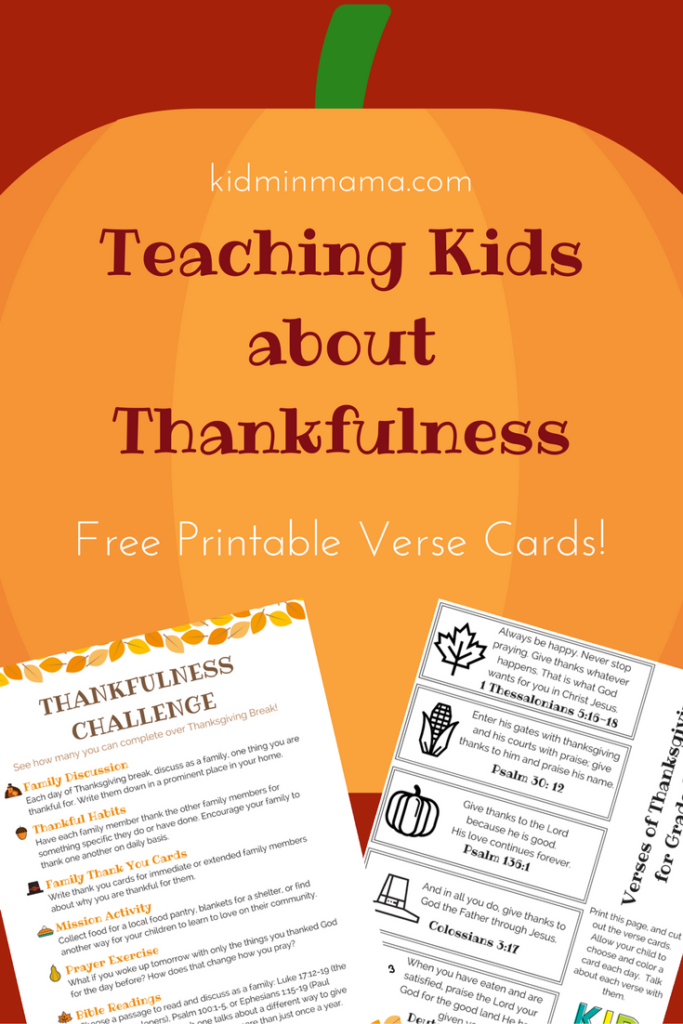 teaching kids about thankfulness